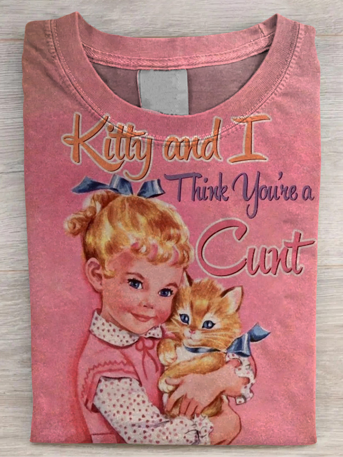 Funny Print Casual Loose T-Shirt