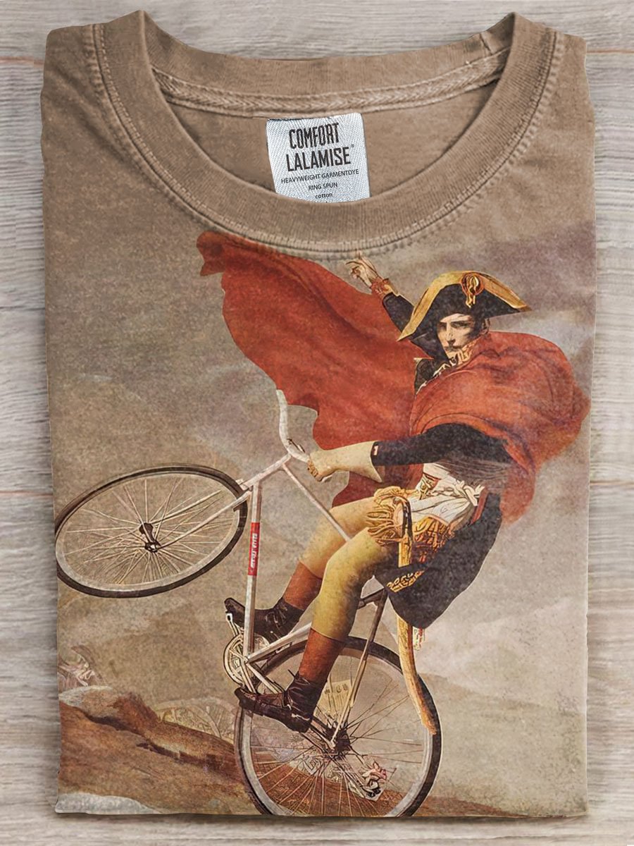 Vintage Art Print Casual T-shirt