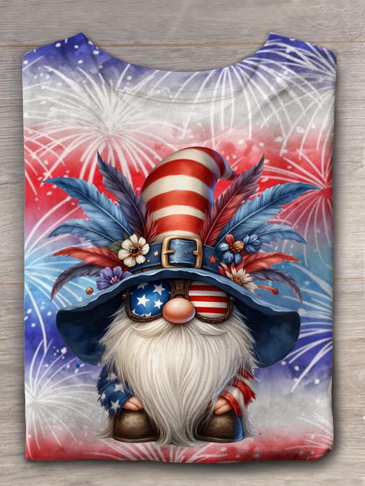 Patriotic Gnome 4th of July T-shirt