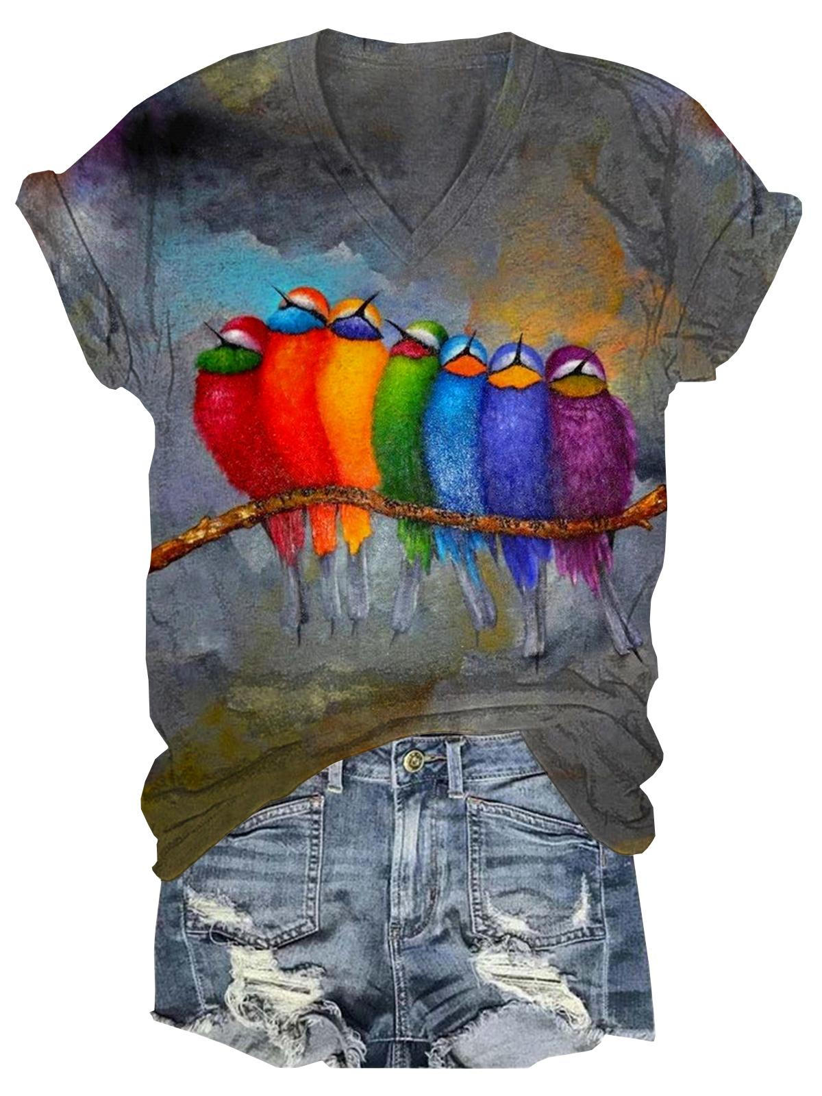 Bird V-Neck T-Shirt