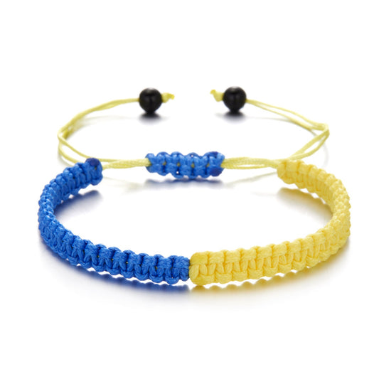 Ukraine Infinity String Bracelet