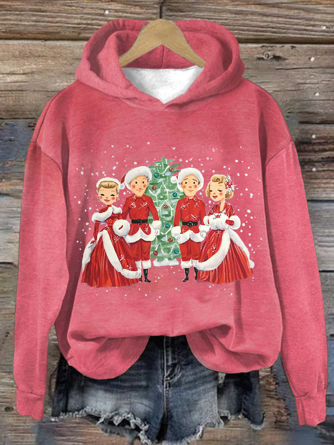 Women's Christmas Print Hoodie Long Sleeve Hoodie