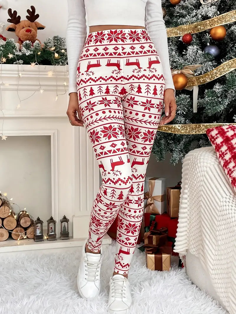 Women's Festive Christmas Print Leggings