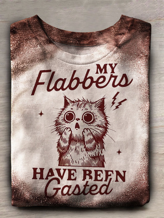 Women's My Flabbers Have Been Gasted Print Casual T-shirt