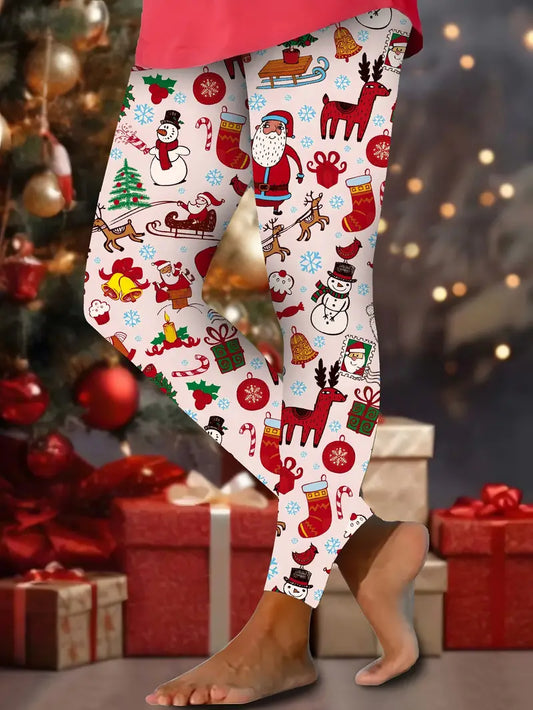 Women's Christmas Print Skinny Leggings