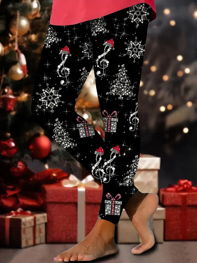 Women's Christmas Sparkle Print Leggings