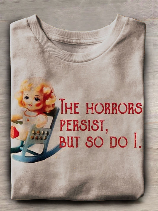 Women's Horror Print Casaul T-shirt