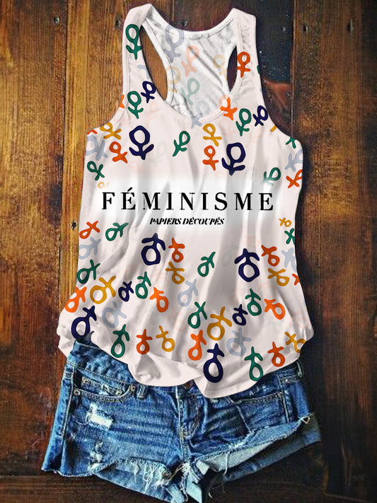 Intersectional Feminist Art Printed Tank Top