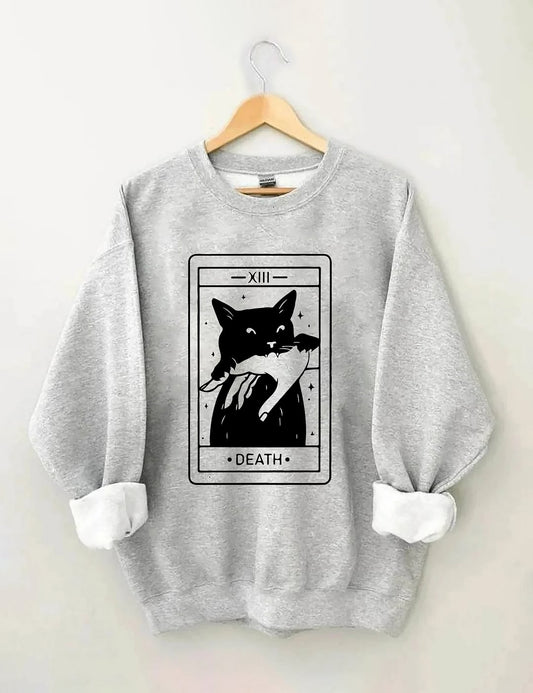 Tarot Card Black Cat Sweatshirt