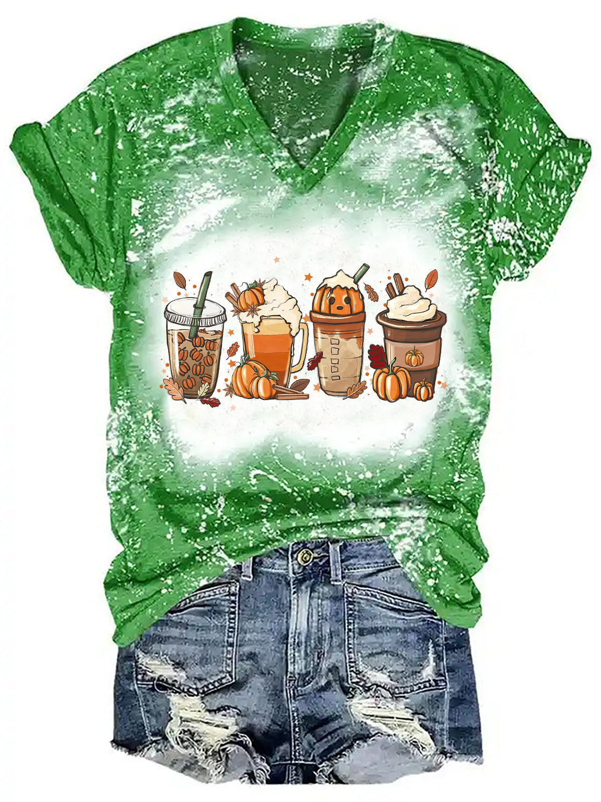 Pumpkin Coffee Tie Dye Unisex Shirt