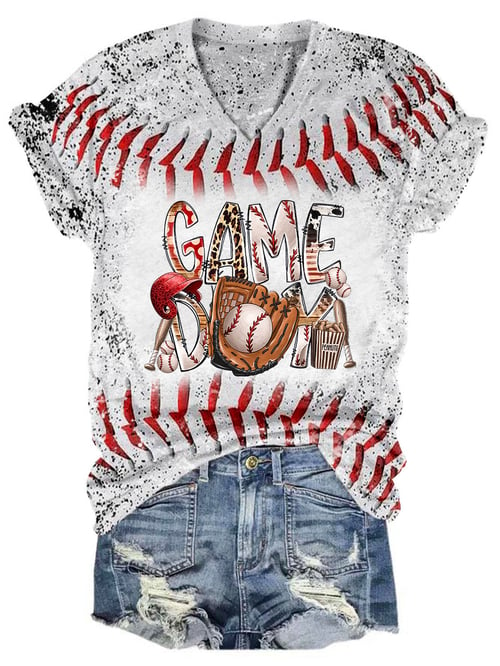 Women's Game Day Baseball Print T-Shirt