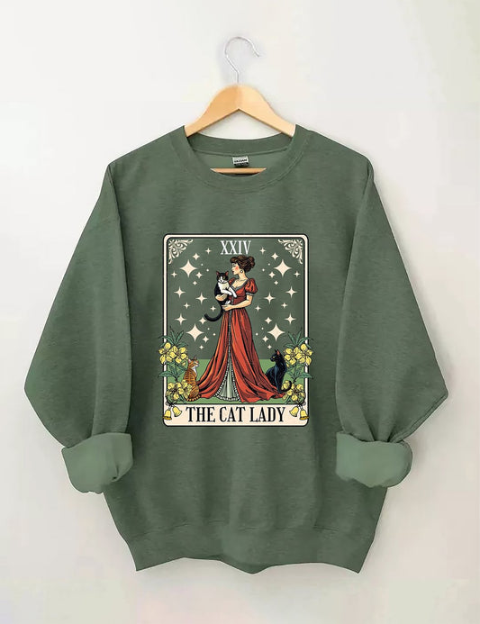 Cat Lady Tarot Card Sweatshirt