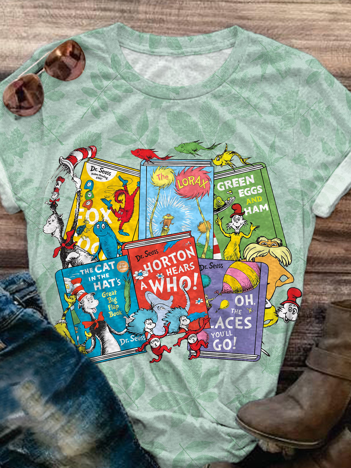 Reading Day Picture Book Art Illustration Print T-shirt