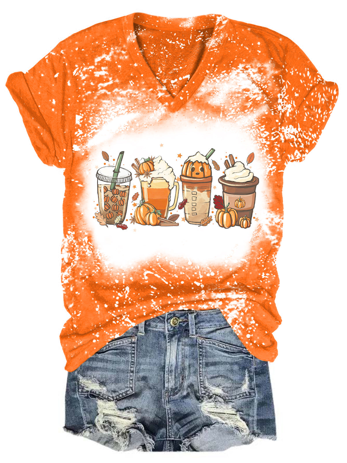 Pumpkin Coffee Tie Dye Unisex Shirt