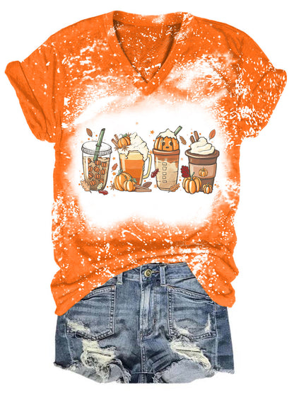Pumpkin Coffee Tie Dye Unisex Shirt