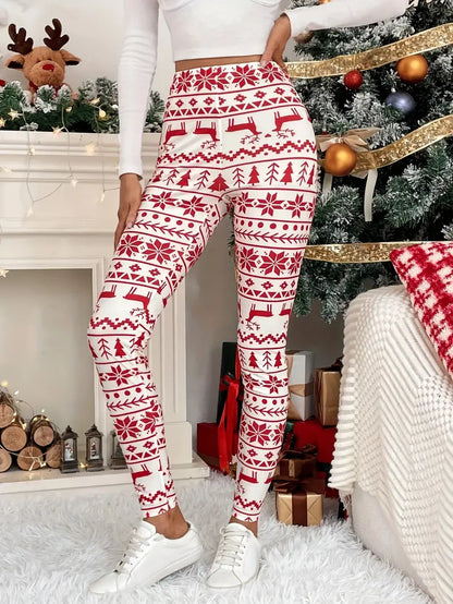 Women's Festive Christmas Print Leggings