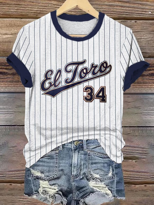 Women's Retro 34 Baseball El Toro Casual T-Shirt