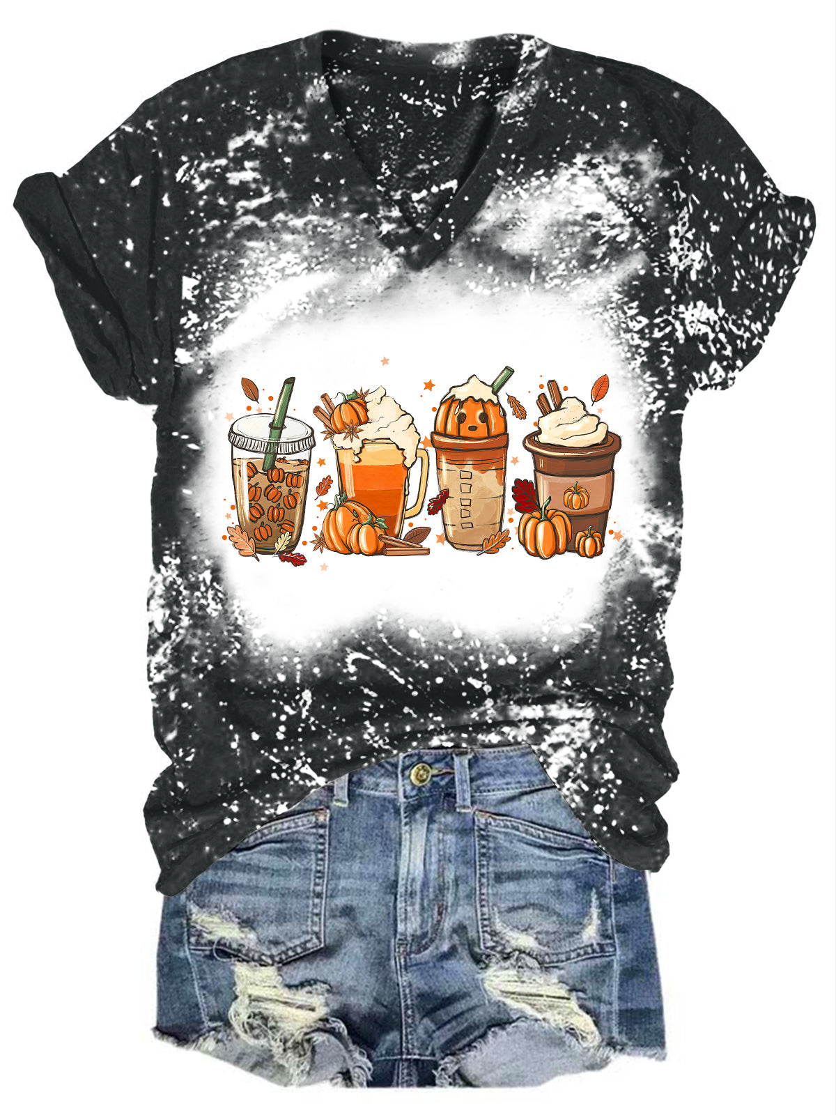 Pumpkin Coffee Tie Dye Unisex Shirt