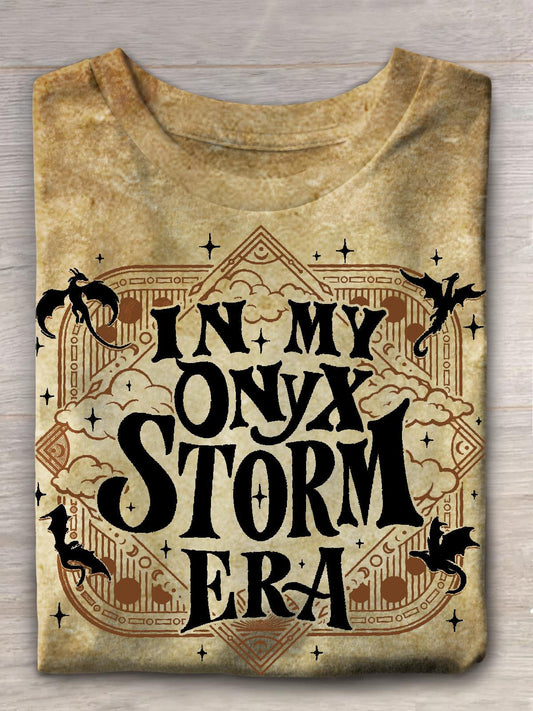 In My Onyx Storm Era Casual Print T-Shirt