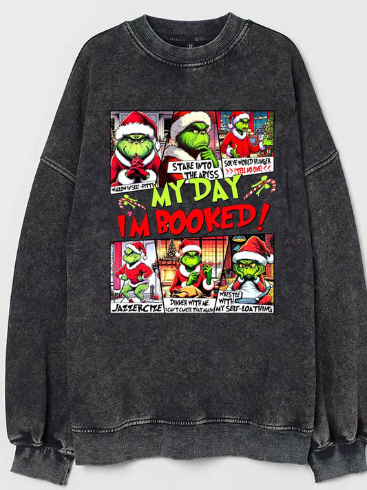 Women's Christmas Movie Myday I'm Booked Vintage Sweatshirt