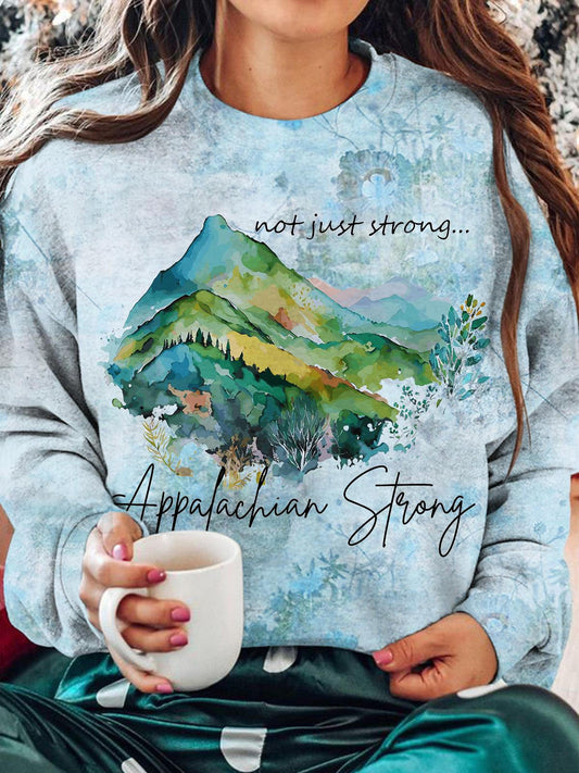 Not Just Strong Appapachian Strong Floral Long Sleeve Top