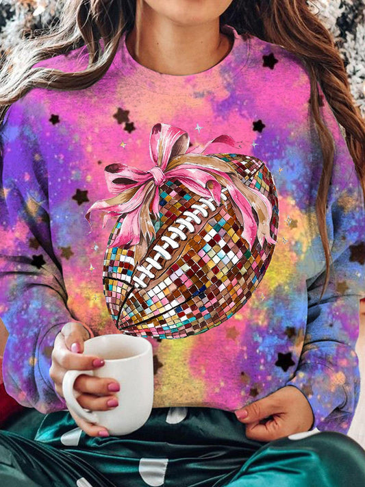 Women's Rugby Star Floral Print Long Sleeve Top