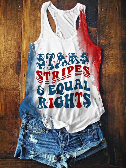 Equal Rights Printed Casual Tank Top