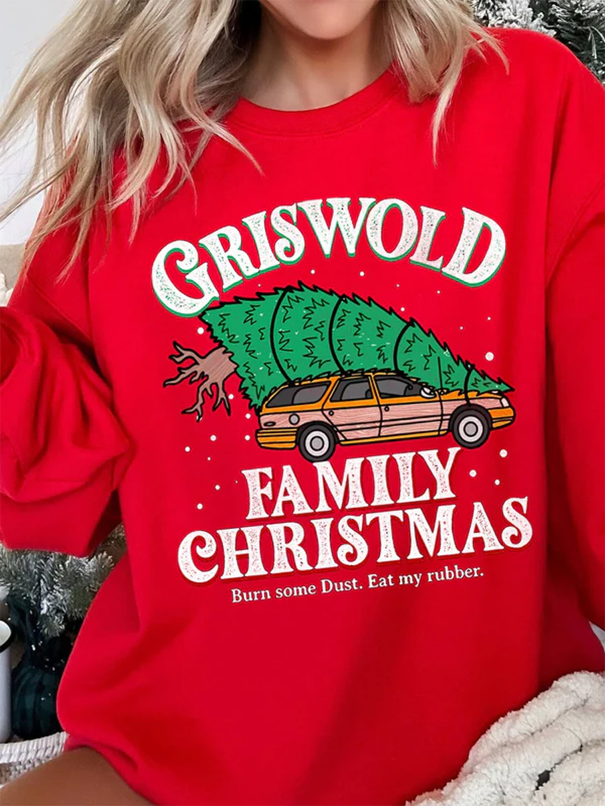 Women's Griswold Family Printed Casual Long Sleeve Top