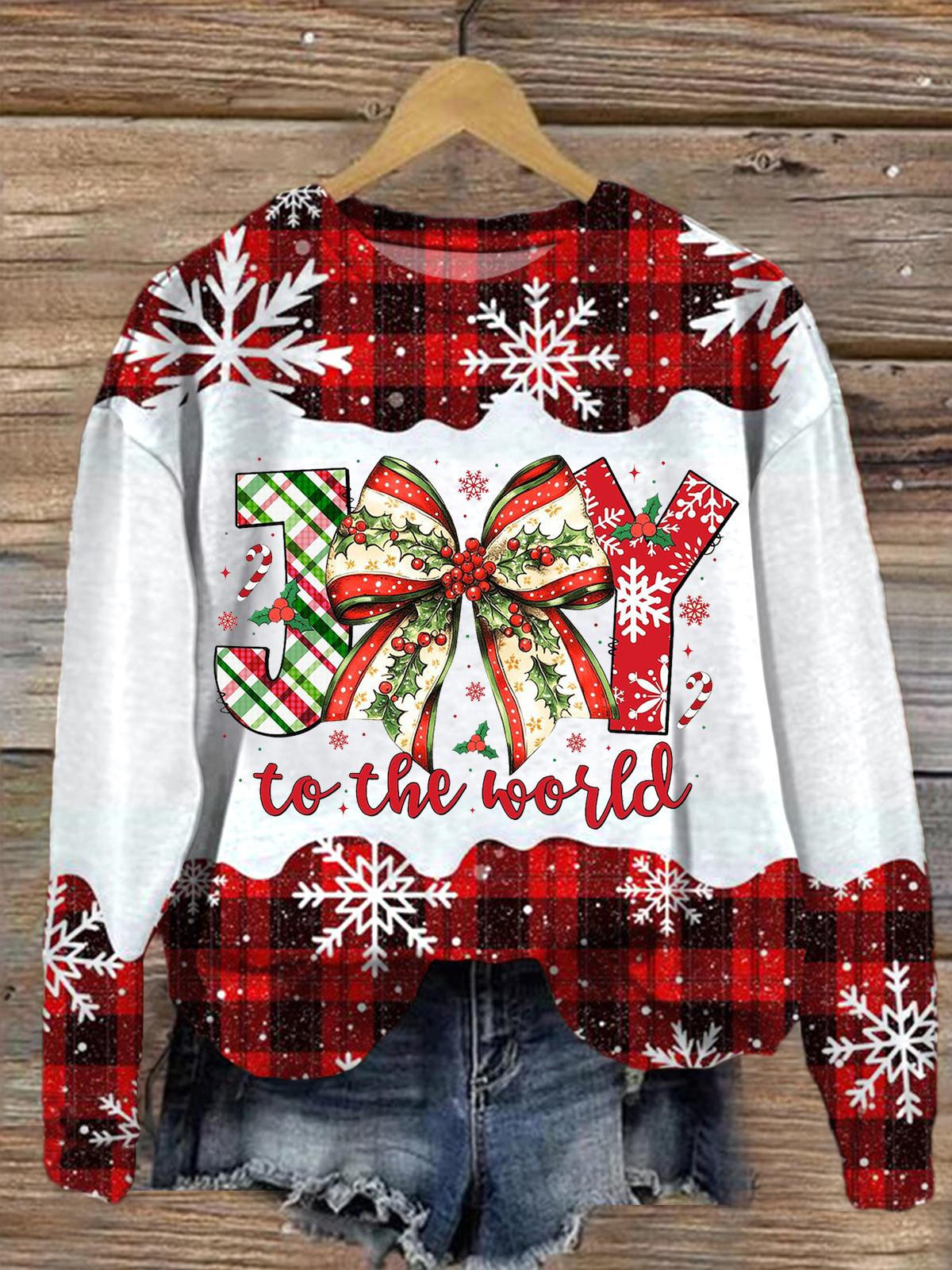 Women's Christmas Is Coming Crew Neck Casual Sweatshirt