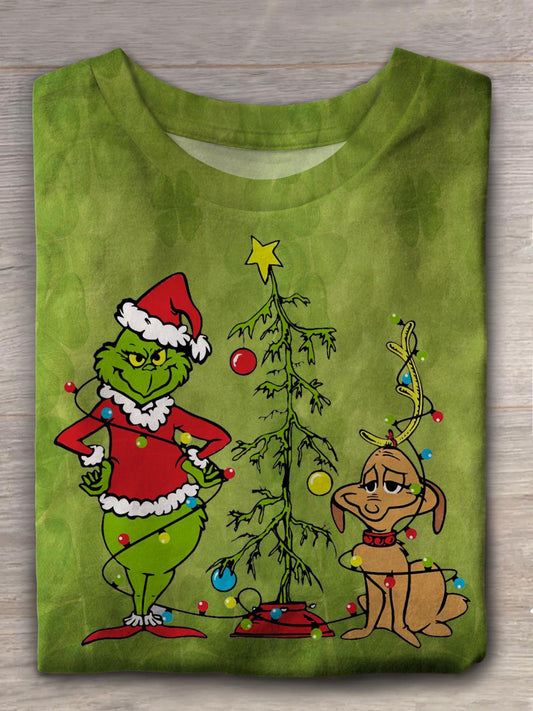 Christmas Naughty Monster Crew Neck T-shirt