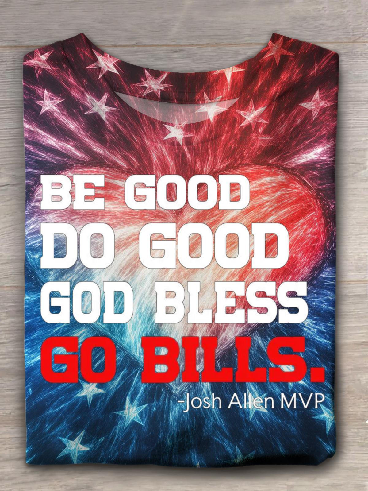 Retro Be Good Do Good God Bless Go Bills T-shirt