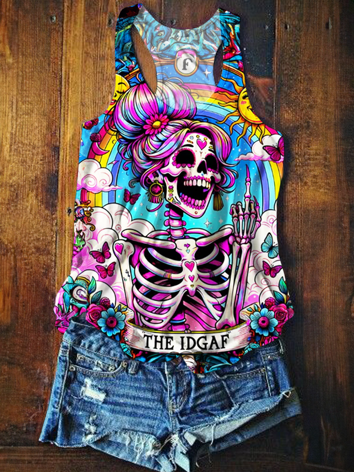 The IDGAF Printed Tank Top