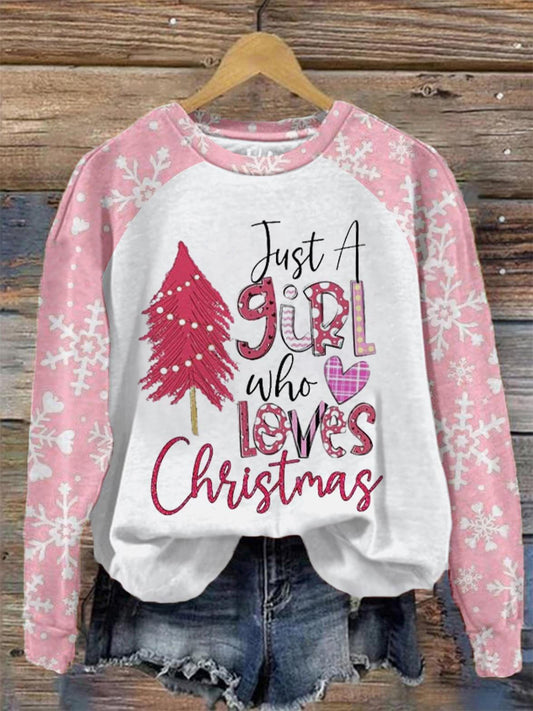 Just A Girl Who Loves Christmas Long Sleeve Top