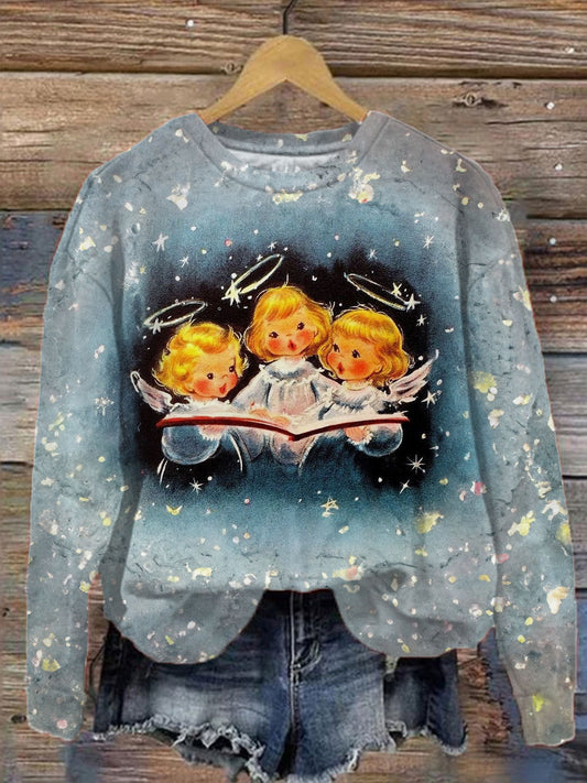 Vintage Christmas Print Top