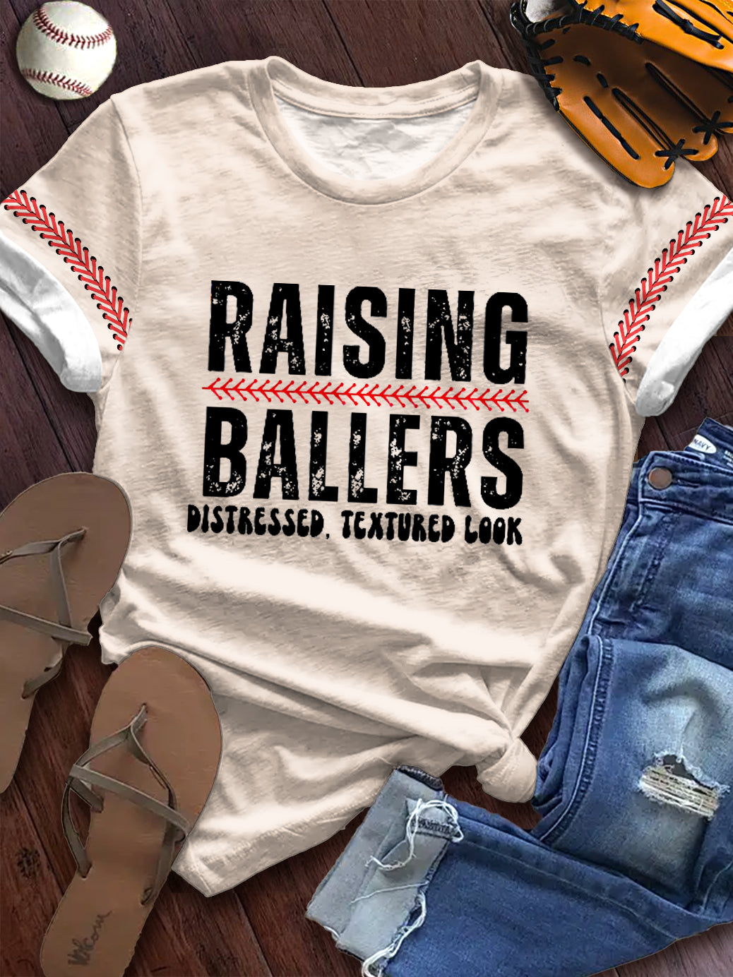 Raising Ballers Crew Neck T-shirt