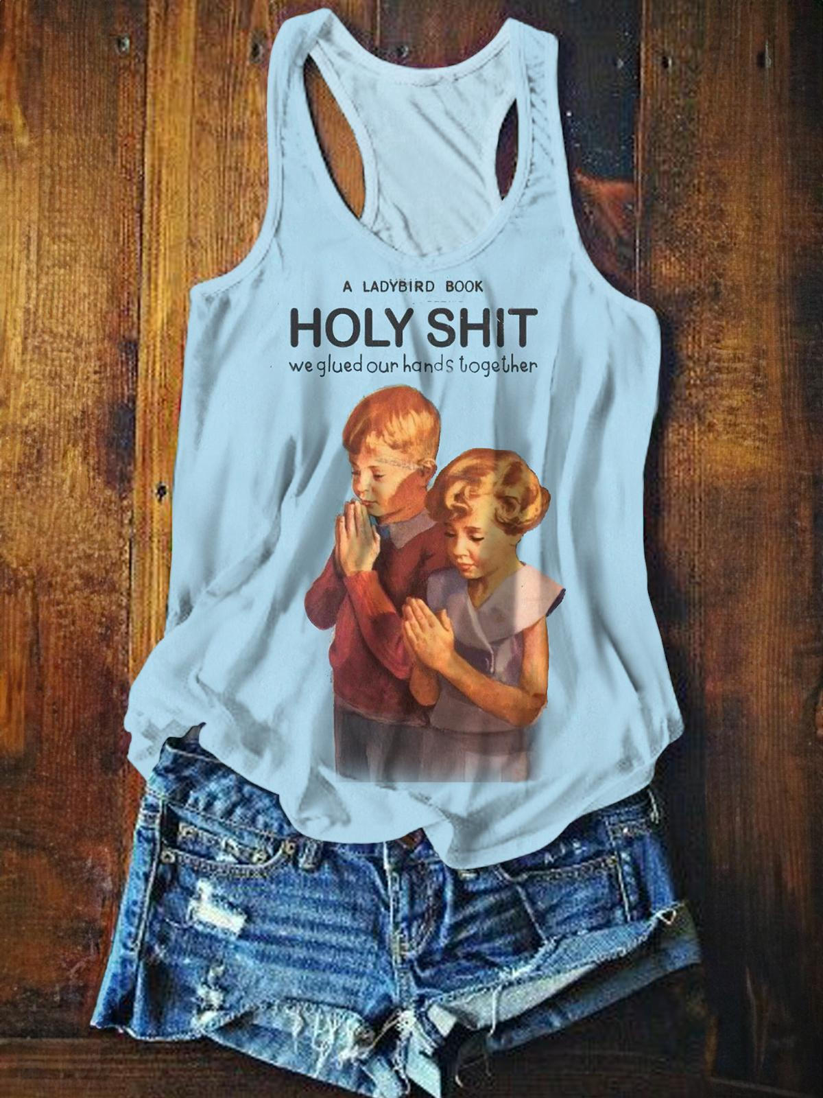 A Ladybird Book Holy Shit Vintage Print Tank Top