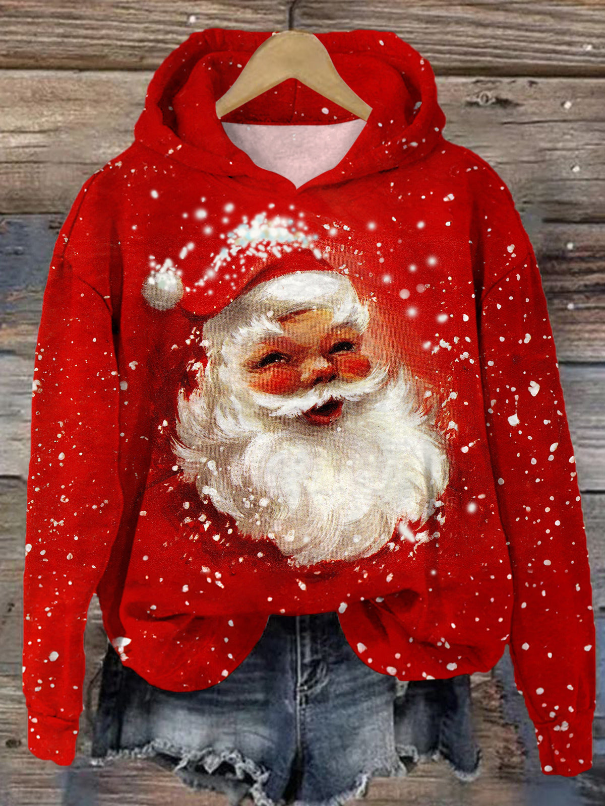 Women's Christmas Cute Santa Claus Printed Casual Top