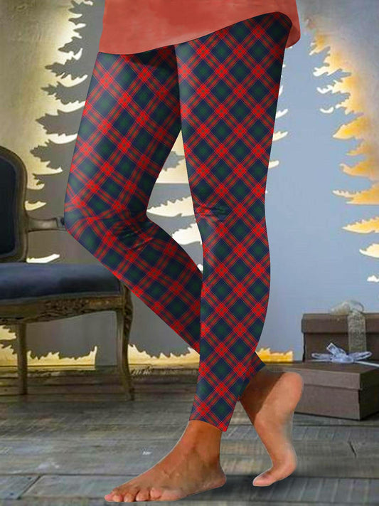 Women's Christmas Striped Print Leggings