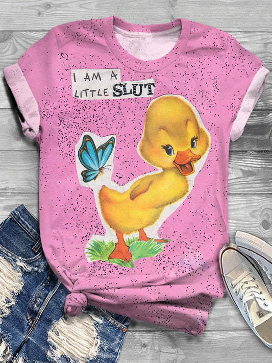 I Am A Little Slut Crew Neck T-shirt