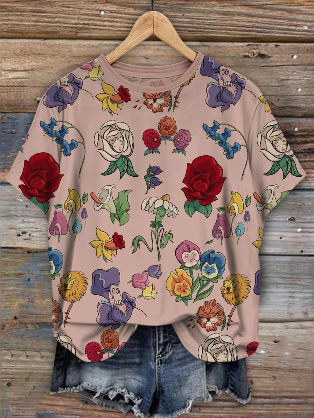 The Flowers Crew Neck T-shirt