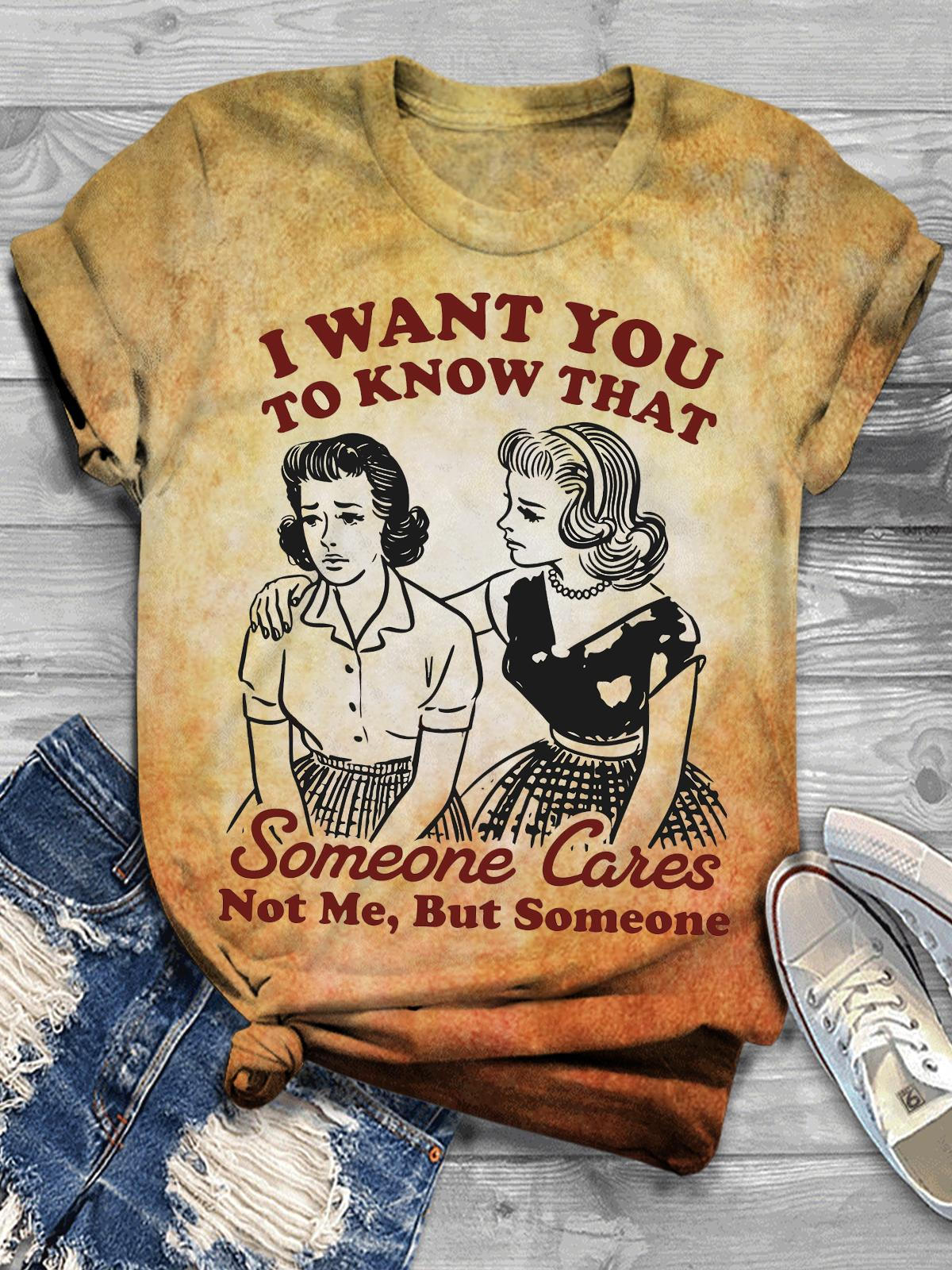 I Want You To Know That Ironic Housewife Slogan Funny Print T-shirt