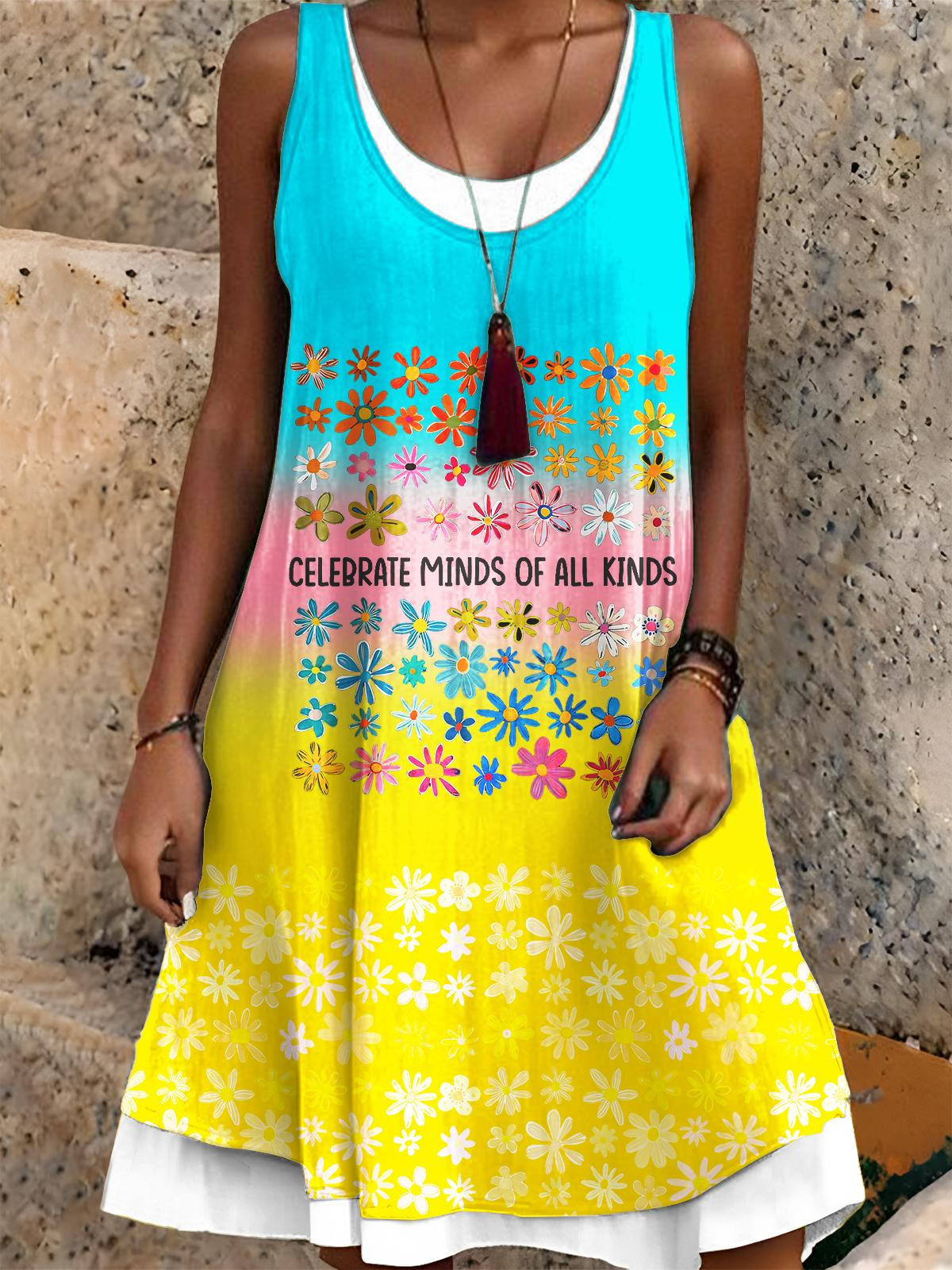 Autism Awareness False Two Dress