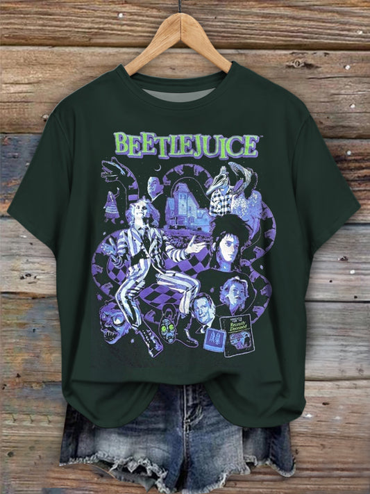 Vintage Horror Beetlejuice Crew Neck T-shirt