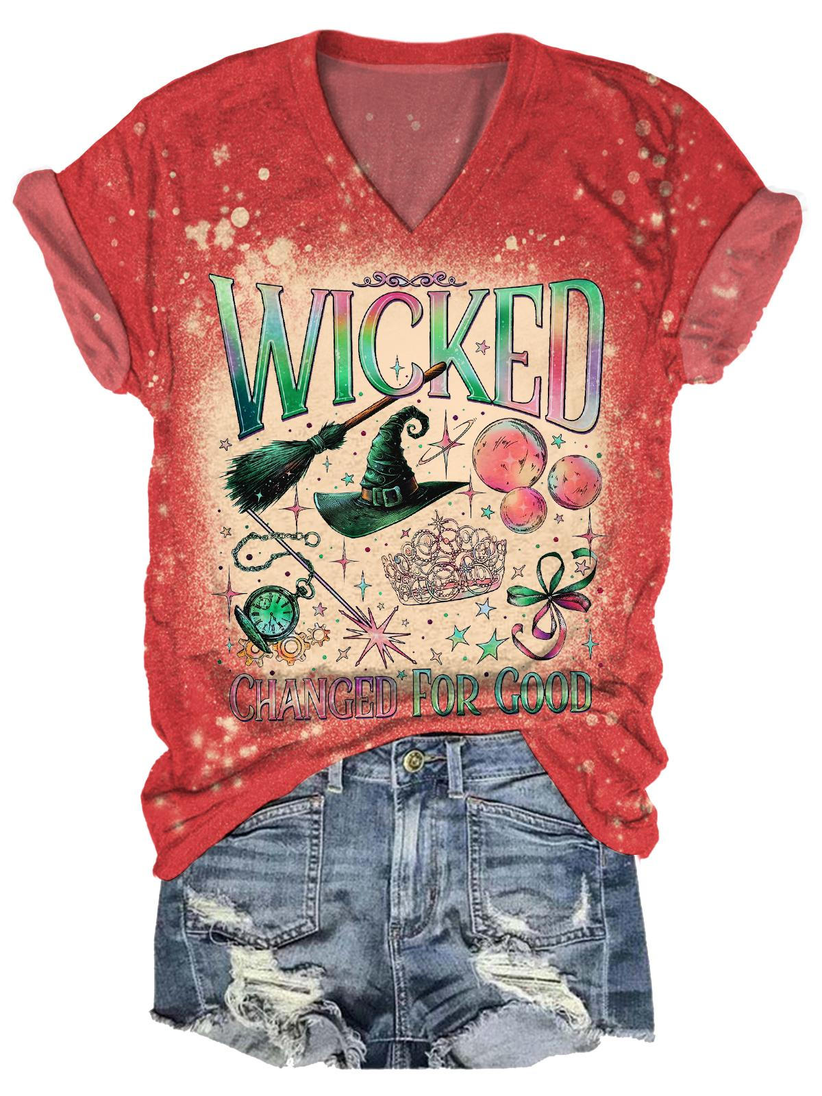 Wicked Changed For Good Movie Fans Witch Fun Print T-shirt