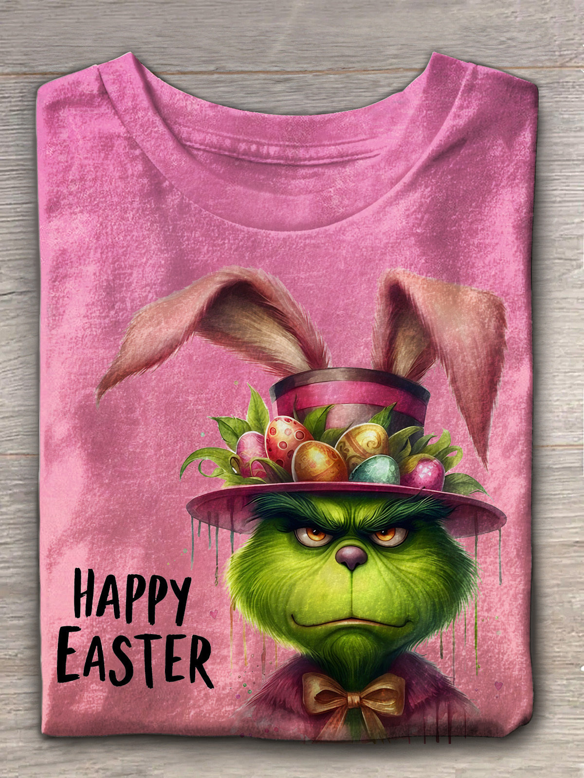 Happy Easter Green Monster Crew Neck T-shirt