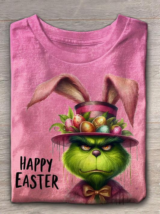 Happy Easter Green Monster Crew Neck T-shirt