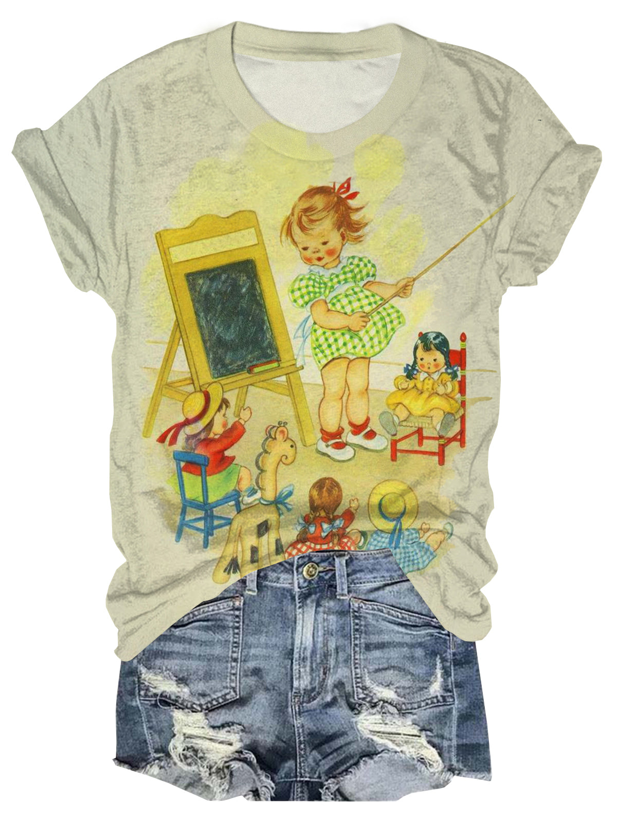 Vintage Dolls Class Crew Neck T-shirt