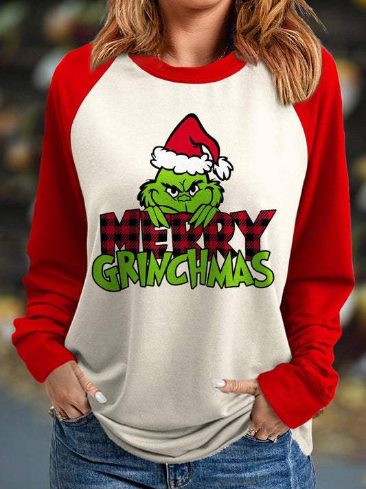 Women's Merry Christmas Long Sleeve Casual Top