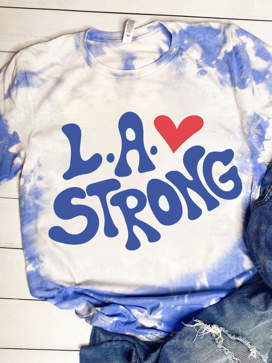 L.A. Strong Print Crew Neck T-shirt