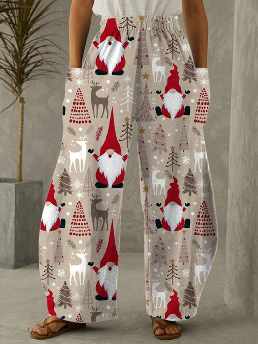 Women's Merry Christmas Print Casual Pants